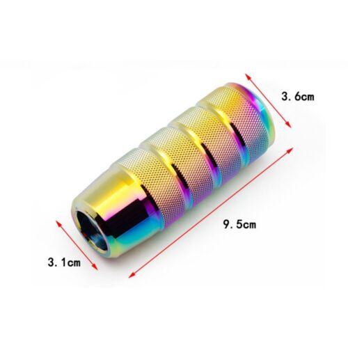 Brand New Universal Frosted Neo Chrome Aluminum Manuel Gear Stick Shift Knob Shifter M8 M10 M12