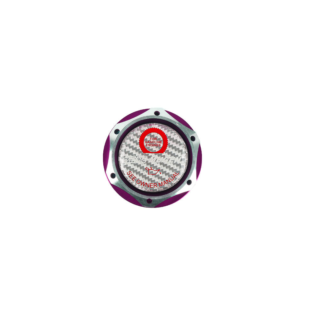 Brand New Jdm Purple Engine Oil Cap With Real Carbon Fiber Mugen Sticker Emblem For Honda / Acura