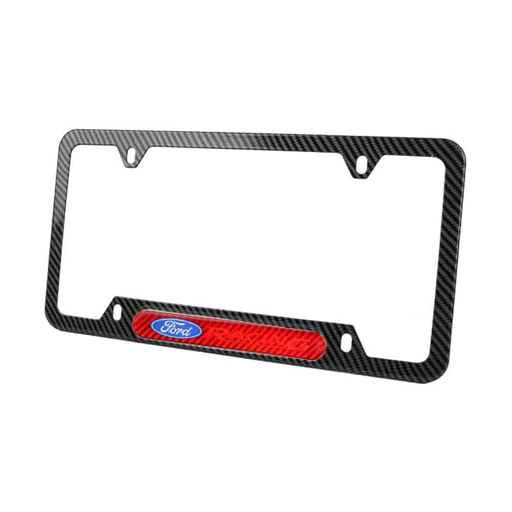 Brand New Universal 1PCS Ford Racing Carbon Fiber Look Metal License Plate Frame