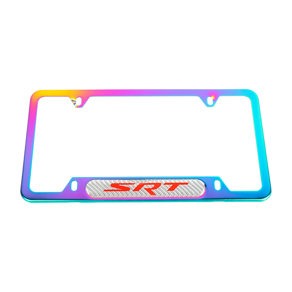 Brand New Universal 1PCS SRT Neo Chrome Metal License Plate Frame