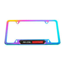 Load image into Gallery viewer, Brand New Universal 1PCS 5.0L COYOTE V8 Neo Chrome Metal License Plate Frame