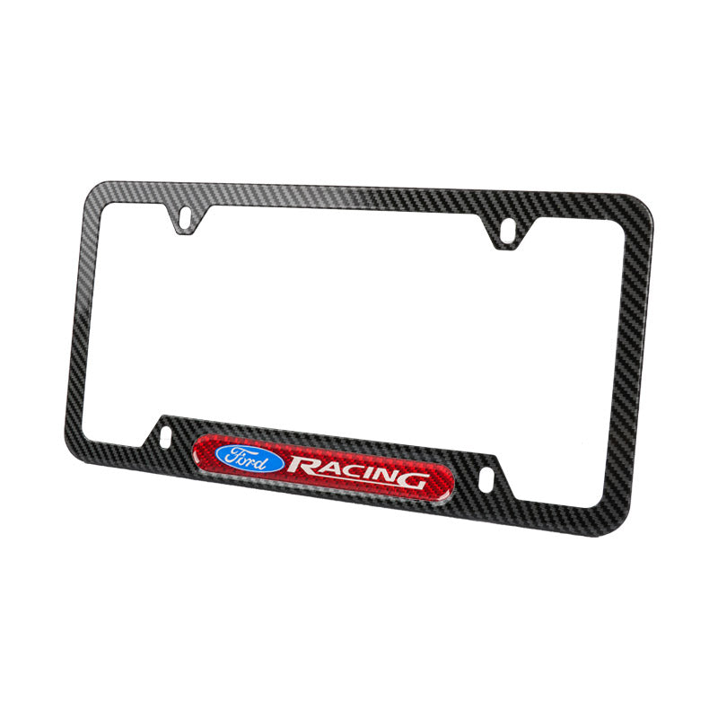 Brand New Universal 1PCS Ford Racing Carbon Fiber Look Metal License Plate Frame