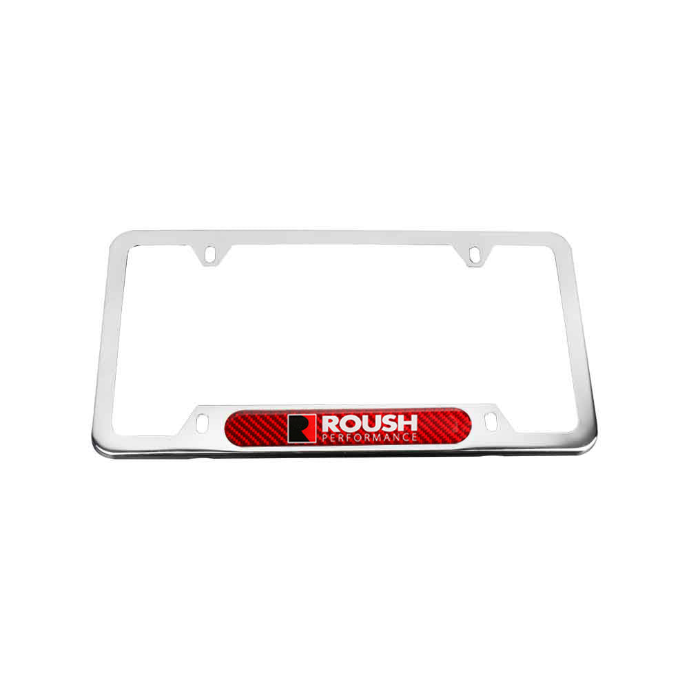 Brand New Universal 1PCS ROUSH PERFORMANCE Chrome Metal License Plate Frame