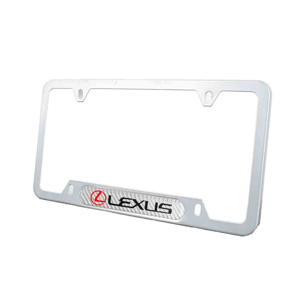 Brand New Universal 2PCS LEXUS Silver Metal License Plate Frame