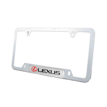 Load image into Gallery viewer, Brand New Universal 2PCS LEXUS Silver Metal License Plate Frame