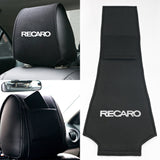 BRAND NEW 1PCS RECARO BLACK CAR NECK SEAT HEADREST PROTECTOR SUEDE COVER