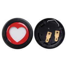 Load image into Gallery viewer, Brand New Universal Red Heart Shape Car Horn Button Black Steering Wheel Center Cap