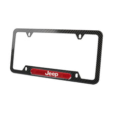 Load image into Gallery viewer, Brand New Universal 1PCS JEEP Carbon Fiber Look Metal License Plate Frame