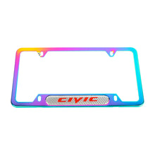 Load image into Gallery viewer, Brand New Universal 1PCS Honda Civic Neo Chrome Metal License Plate Frame