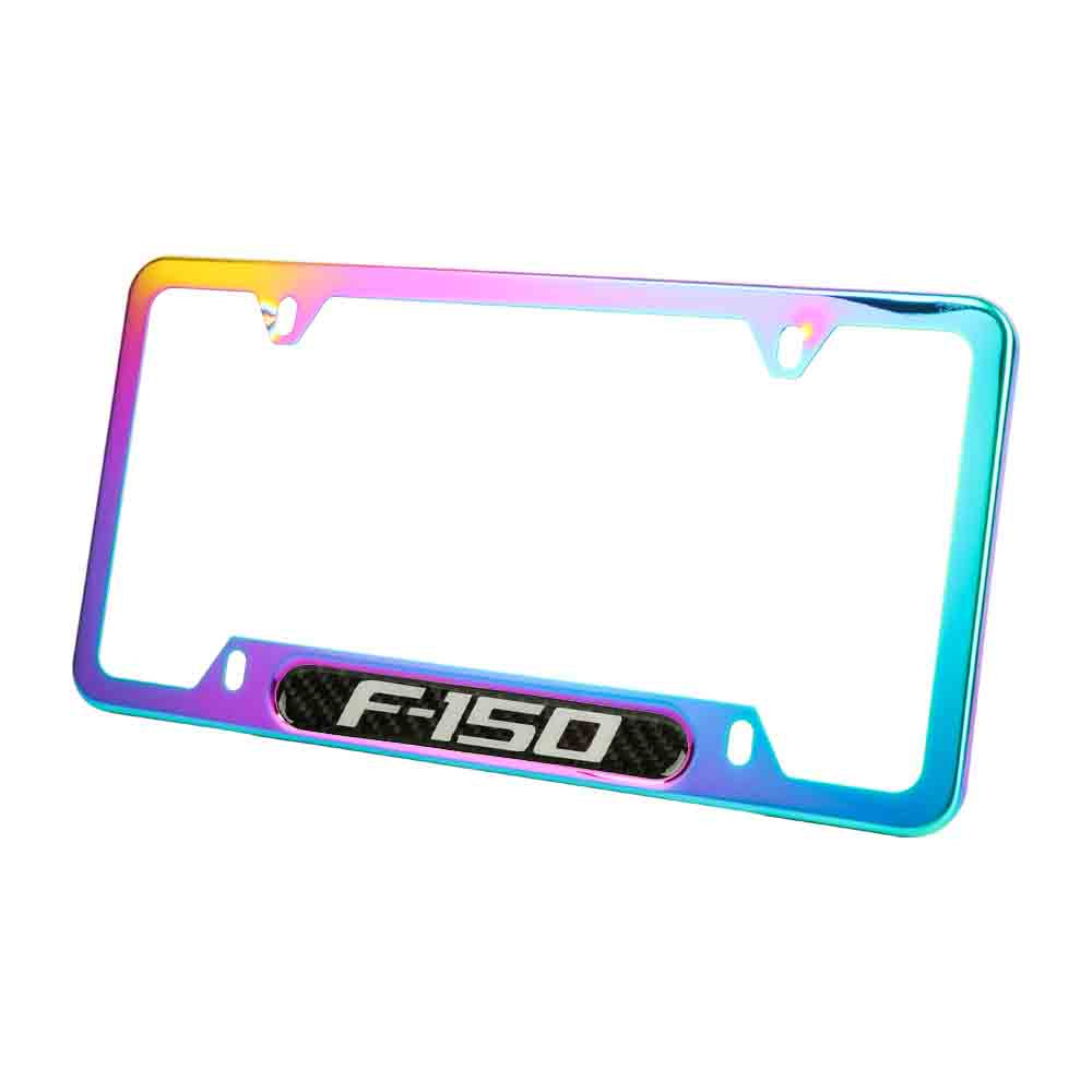 Brand New Universal 1PCS F-150 Neo Chrome Metal License Plate Frame