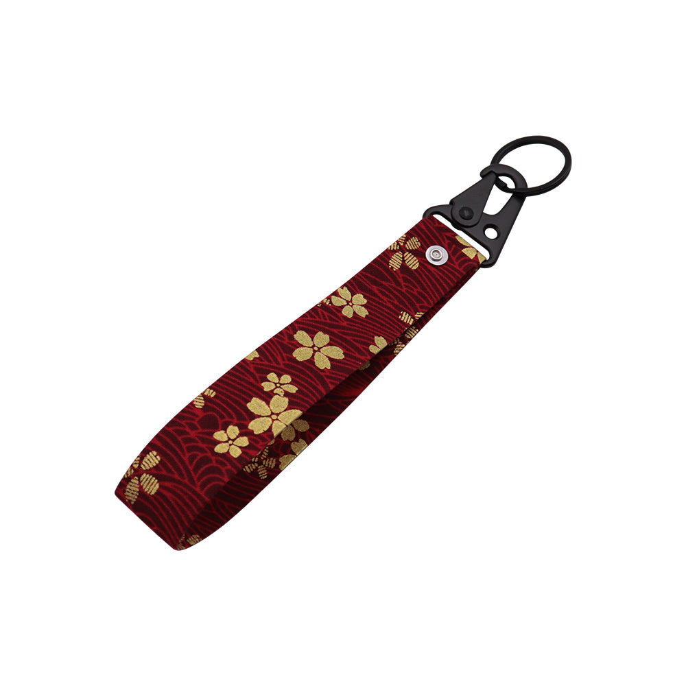 BRAND New JDM Sakura Flower Red Racing Keychain Metal key Ring Hook Strap Lanyard Universal