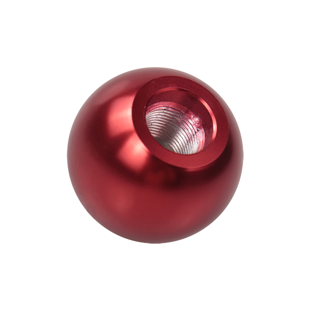 BRAND NEW UNIVERSAL JDM SMUG FACE Aluminum Red Round Ball Manual Gear Stick Shift Knob M8 M10 M12