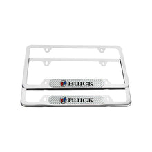 Load image into Gallery viewer, Brand New Universal 2PCS BUICK Chrome Metal License Plate Frame