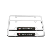 Load image into Gallery viewer, Brand New Universal 2PCS FORD MUSTANG GT Chrome Metal License Plate Frame