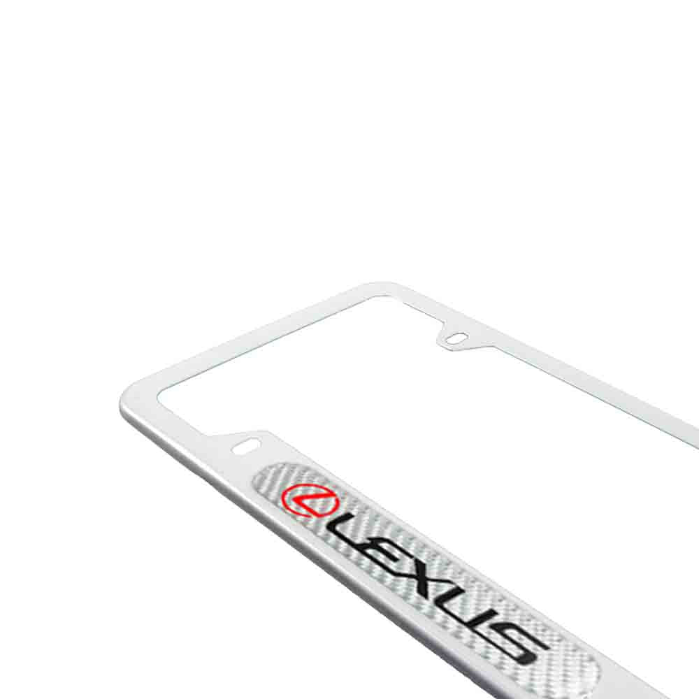 Brand New Universal 1PCS LEXUS Silver Metal License Plate Frame