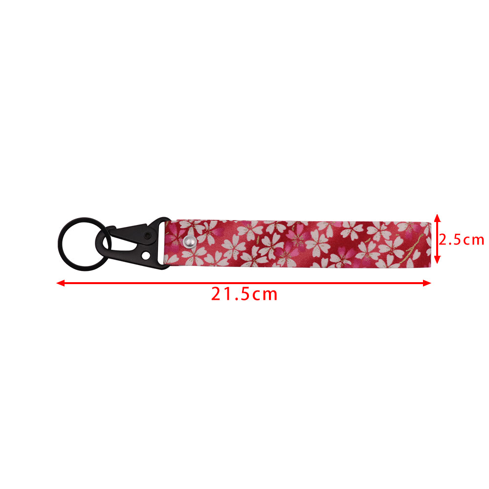 BRAND New JDM Sakura Flower Red Racing Keychain Metal key Ring Hook Strap Lanyard Universal