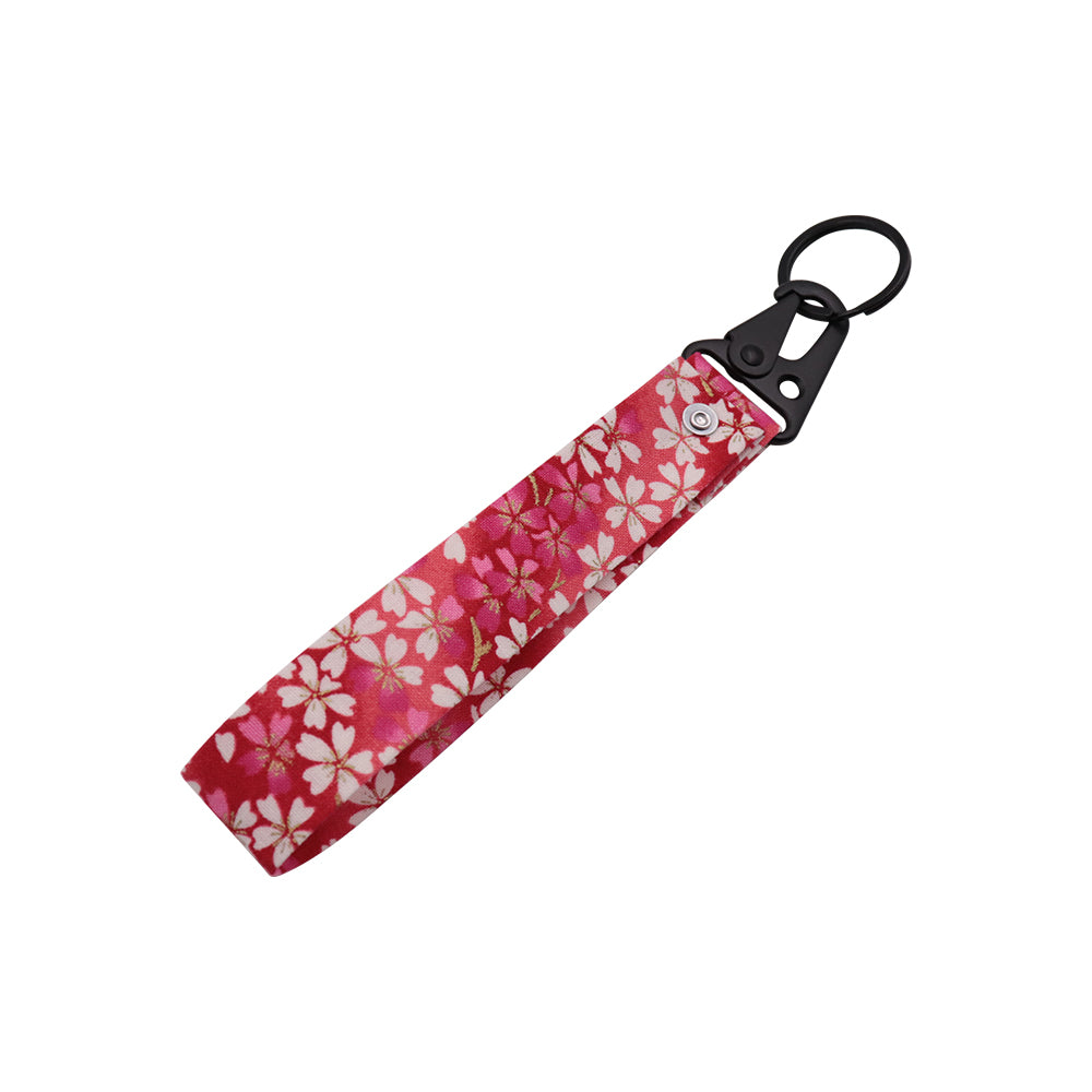 BRAND New JDM Sakura Flower Red Racing Keychain Metal key Ring Hook Strap Lanyard Universal