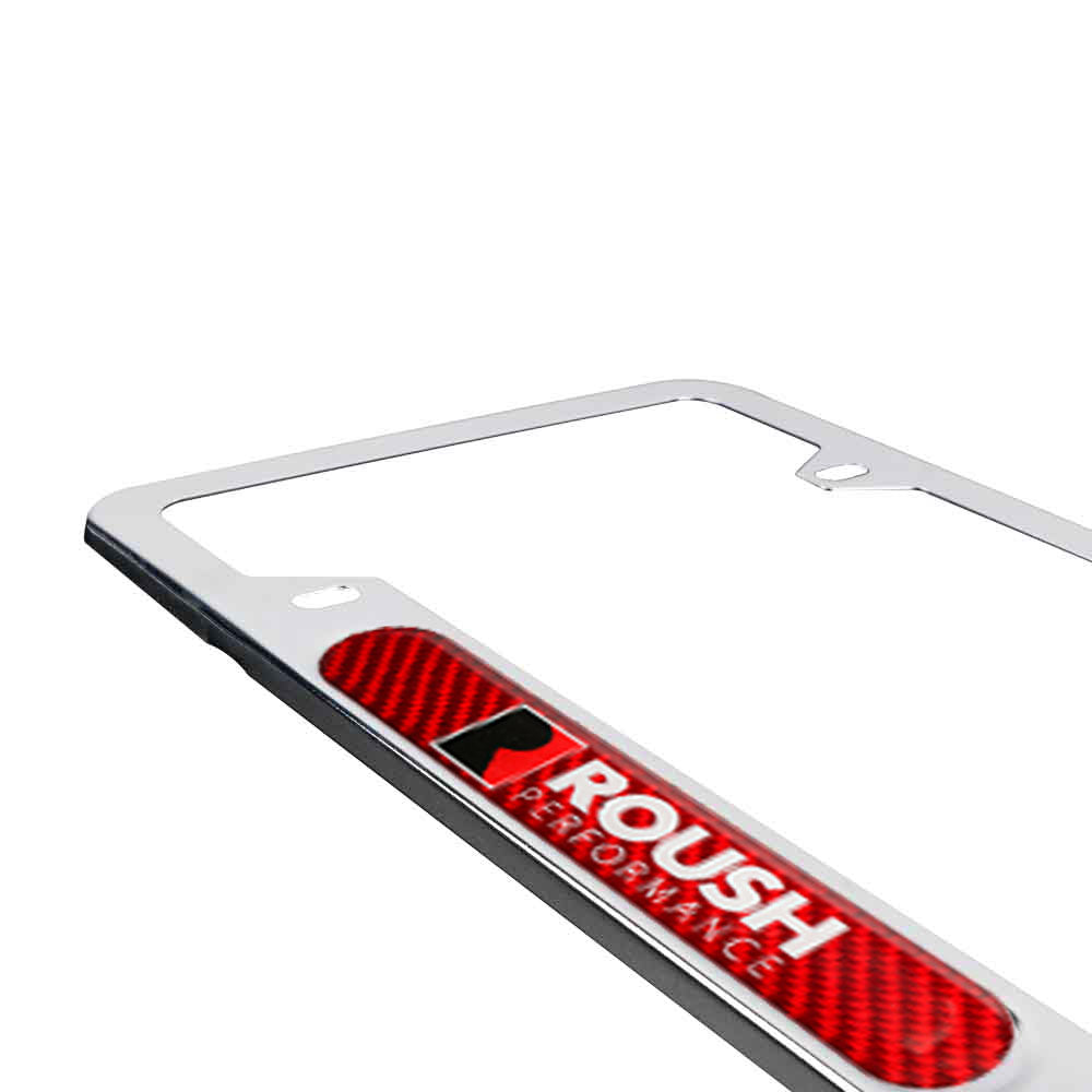 Brand New Universal 1PCS ROUSH PERFORMANCE Chrome Metal License Plate Frame