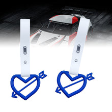 Load image into Gallery viewer, Brand New Arrow Heart Love Blue JDM TSURIKAWA Ring Subway Train Bus Handle White Strap Charm Drift