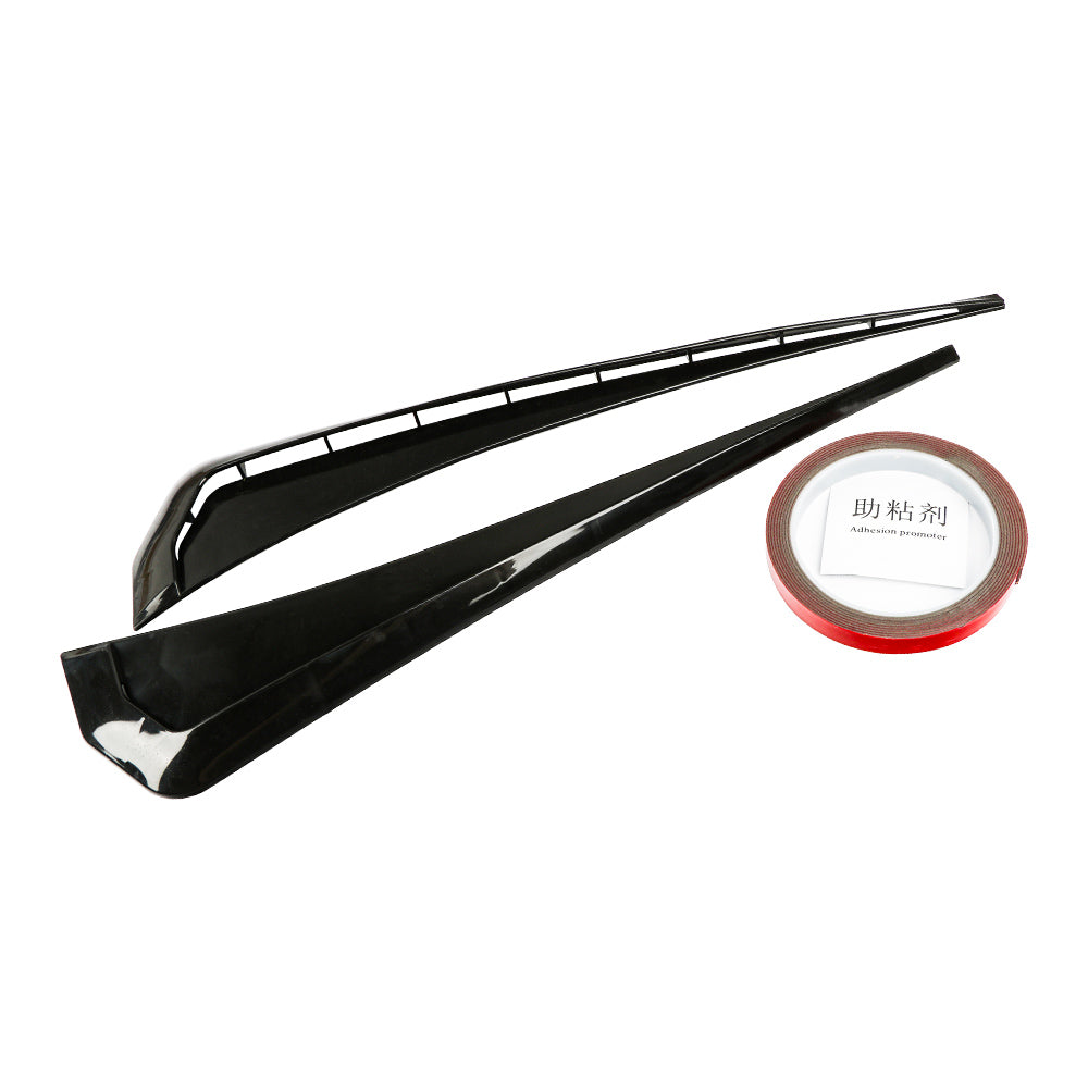 Brand New Universal Glossy Black ABS Side Fender Vent Air Wing Cover Trim For 2016-2023 Honda Civic