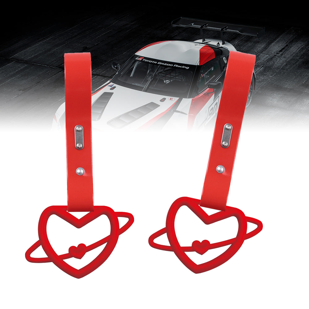 Brand New Space Heart Red JDM TSURIKAWA Ring Subway Train Bus Handle Red Strap Charm Drift