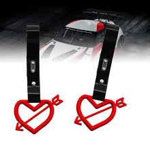 Load image into Gallery viewer, Brand New Arrow Heart Love Red JDM TSURIKAWA Ring Subway Train Bus Handle Black Strap Charm Drift