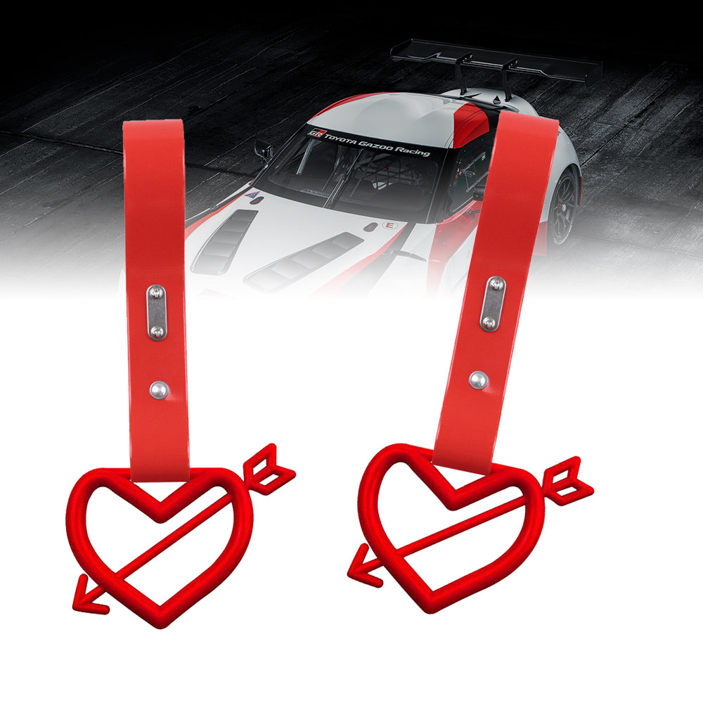 Brand New Arrow Heart Love Red JDM TSURIKAWA Ring Subway Train Bus Handle Red Strap Charm Drift