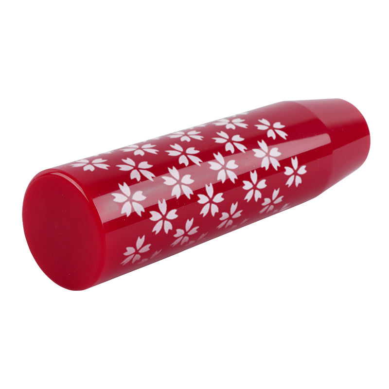 Brand New 15CM Sakura Flowers Universal Glossy Red Long Stick Manual Car Gear Shift Knob Shifter M8 M10 M12