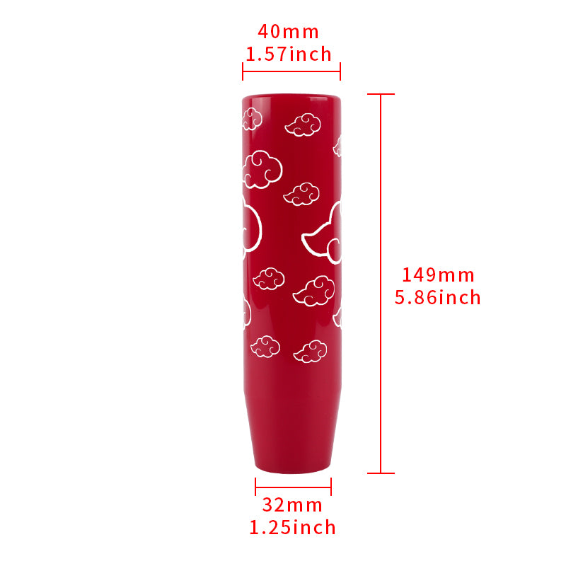 Brand New 15CM Naruto Akatsuki Cloud Universal Glossy Red Long Stick Manual Car Gear Shift Knob Shifter M8 M10 M12