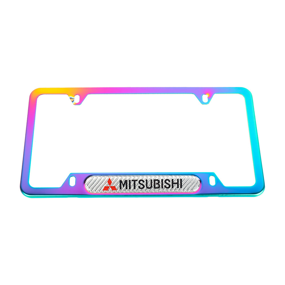 Brand New Universal 1PCS Mitsubishi Neo Chrome Metal License Plate Frame