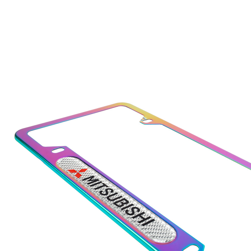 Brand New Universal 1PCS Mitsubishi Neo Chrome Metal License Plate Frame