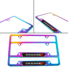 Load image into Gallery viewer, Brand New Universal 2PCS Dodge Neo Chrome Metal License Plate Frame