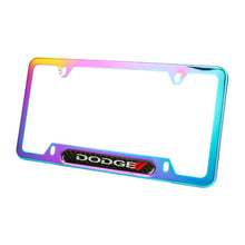 Load image into Gallery viewer, Brand New Universal 1PCS Dodge Neo Chrome Metal License Plate Frame