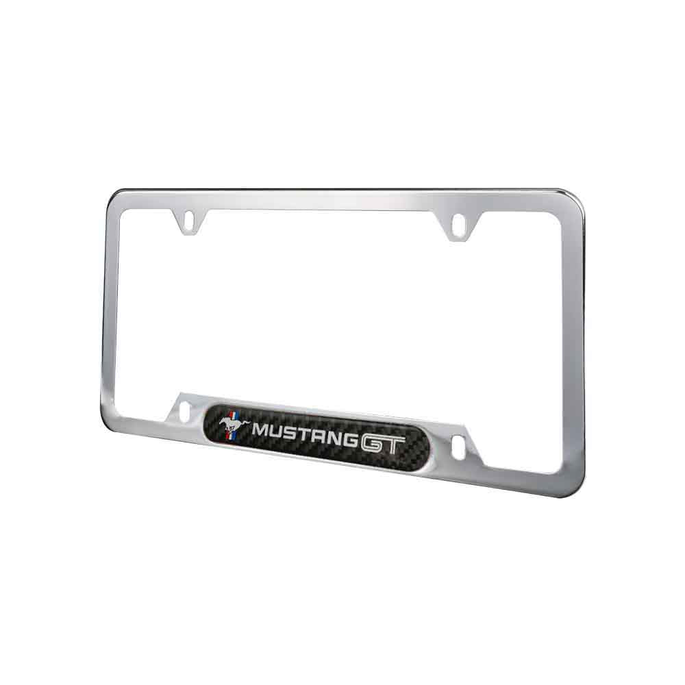 Brand New Universal 2PCS FORD MUSTANG GT Chrome Metal License Plate Frame