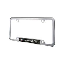 Load image into Gallery viewer, Brand New Universal 2PCS FORD MUSTANG GT Chrome Metal License Plate Frame