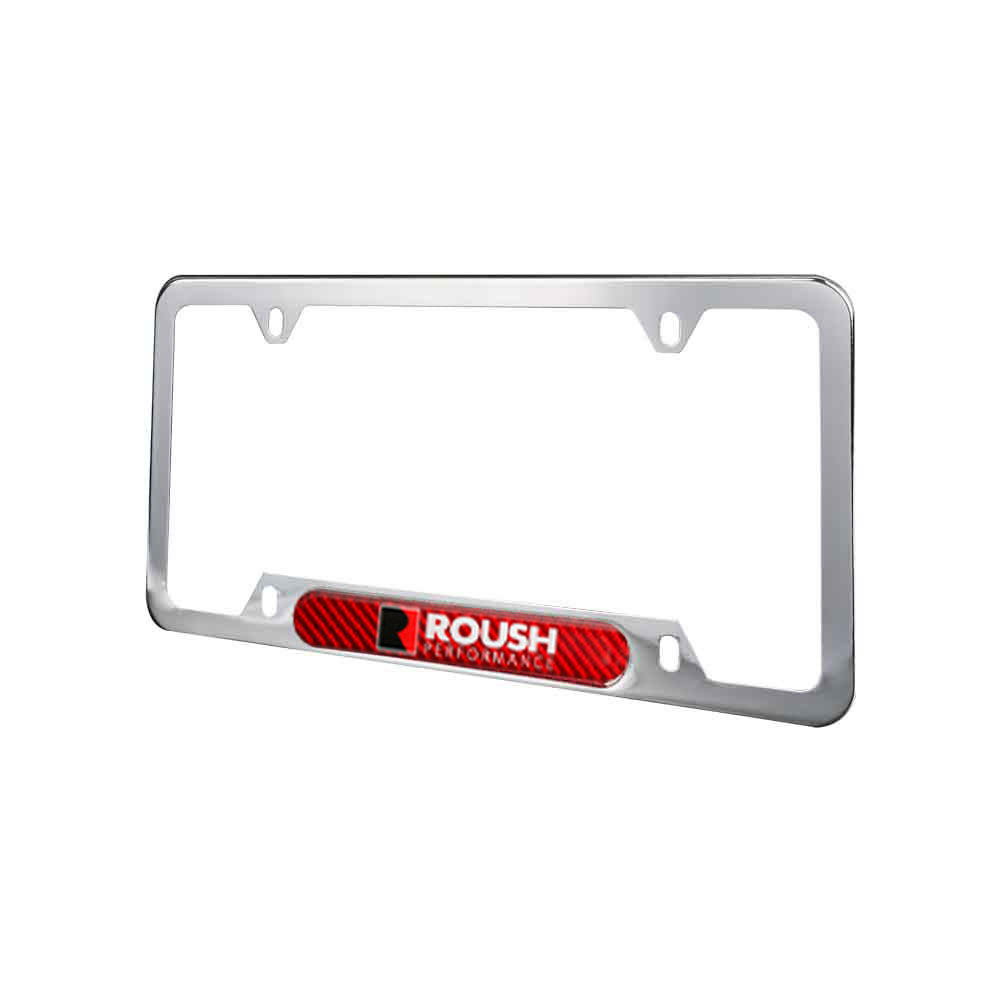 Brand New Universal 1PCS ROUSH PERFORMANCE Chrome Metal License Plate Frame