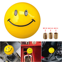 Load image into Gallery viewer, BRAND NEW UNIVERSAL JDM SMILE FACE YELLOW Manual Gear Stick Shift Knob Lever Shifter M8 M10 M12