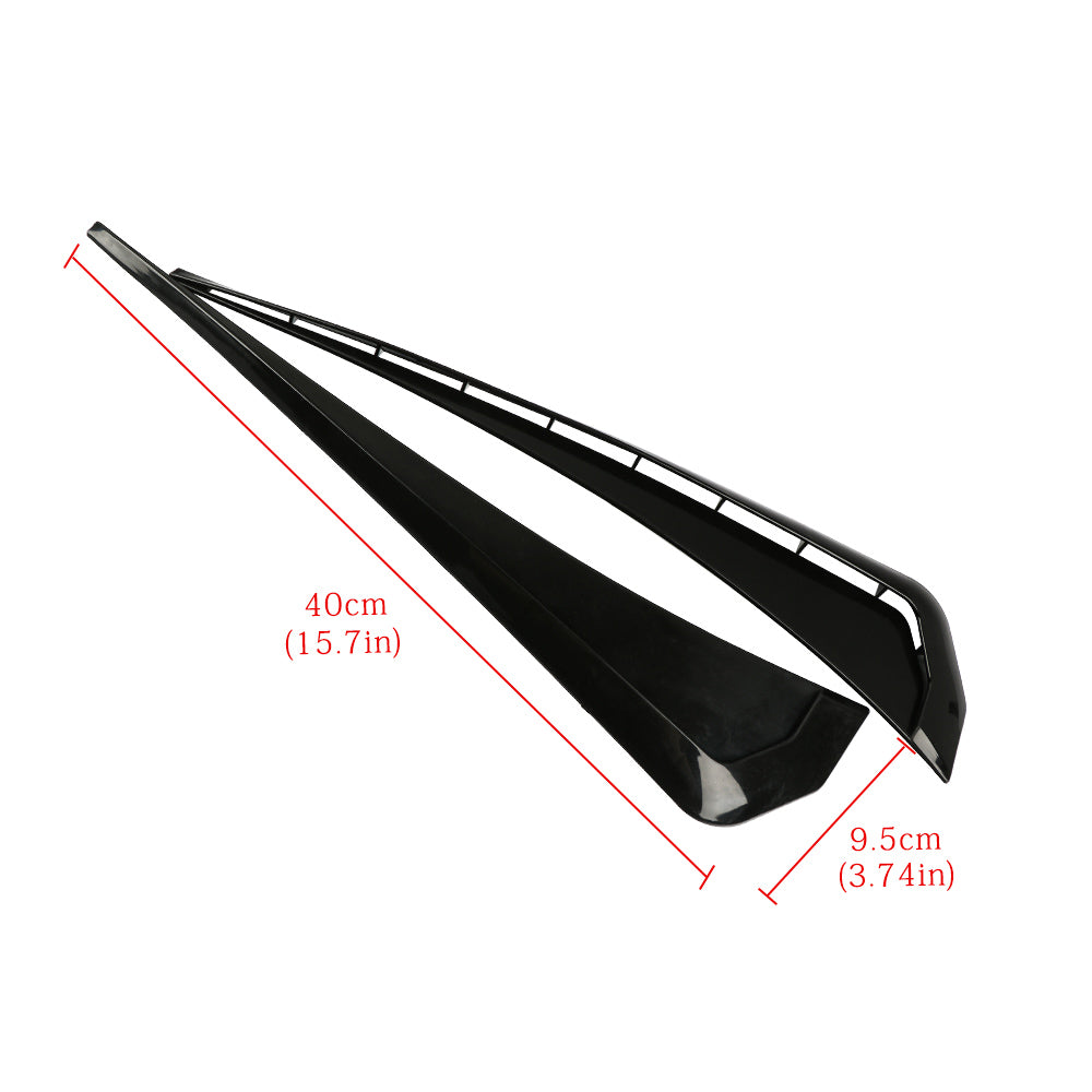 Brand New Universal Glossy Black ABS Side Fender Vent Air Wing Cover Trim For 2016-2023 Honda Civic