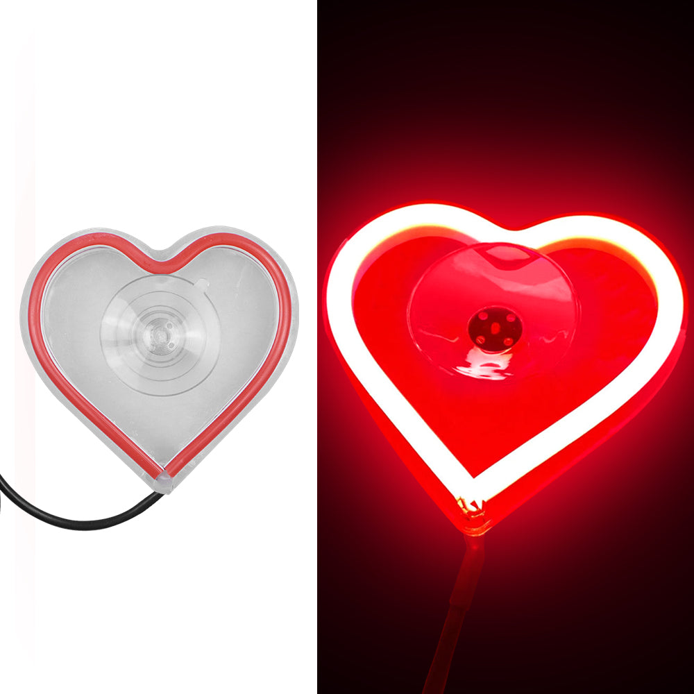 BRAND NEW UNIVERSAL LOVE HEART RED LED Neon Flash Light Car Window Glow Electric Remote Control Lamp