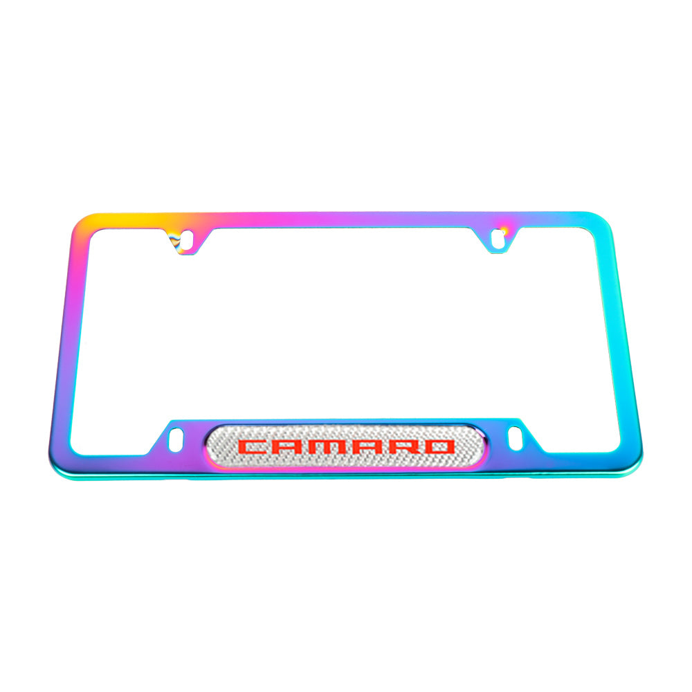 Brand New Universal 1PCS Camaro Neo Chrome Metal License Plate Frame