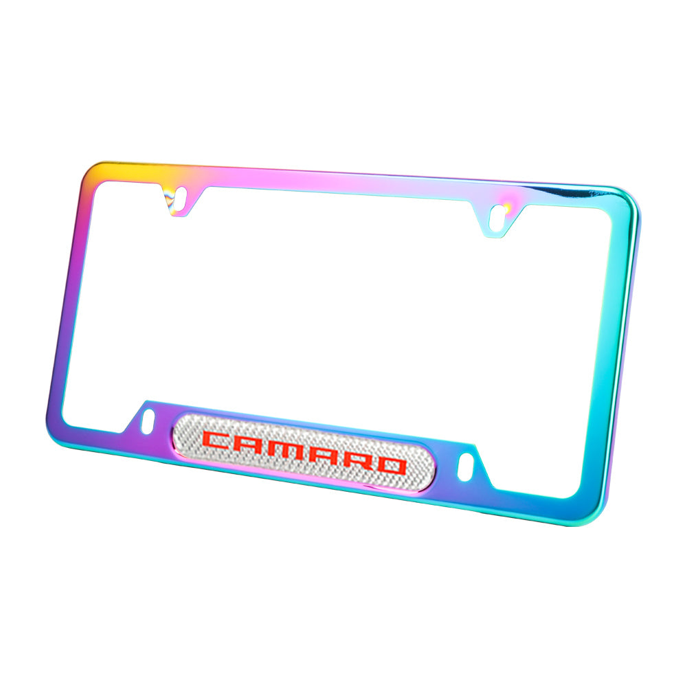 Brand New Universal 1PCS Camaro Neo Chrome Metal License Plate Frame