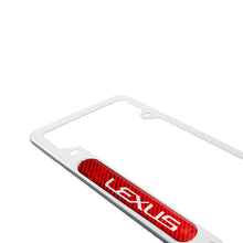 Load image into Gallery viewer, Brand New Universal 1PCS LEXUS Silver Metal License Plate Frame