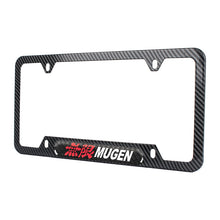 Load image into Gallery viewer, Brand New Universal 1PCS MUGEN Carbon Fiber Look Metal License Plate Frame