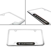 Load image into Gallery viewer, Brand New Universal 2PCS FORD MUSTANG GT Chrome Metal License Plate Frame