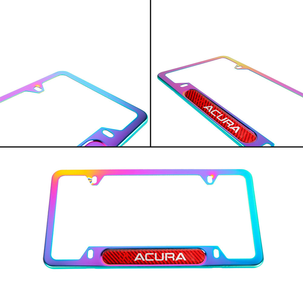 Brand New Universal 1PCS Acura Neo Chrome Metal License Plate Frame