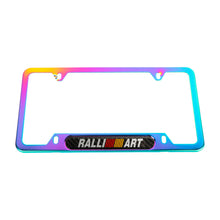 Load image into Gallery viewer, Brand New Universal 2PCS Ralliart Neo Chrome Metal License Plate Frame