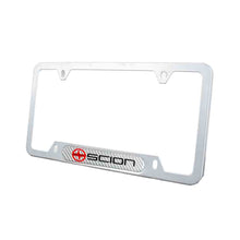 Load image into Gallery viewer, Brand New Universal 1PCS SCION Silver Metal License Plate Frame