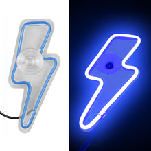 Load image into Gallery viewer, BRAND NEW UNIVERSAL LIGHTING SHAPED BLUE LED Neon Flash Light Car Window Glow Electric Remote Control Lamp