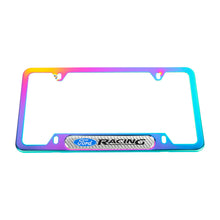 Load image into Gallery viewer, Brand New Universal 1PCS Ford Racing Neo Chrome Metal License Plate Frame