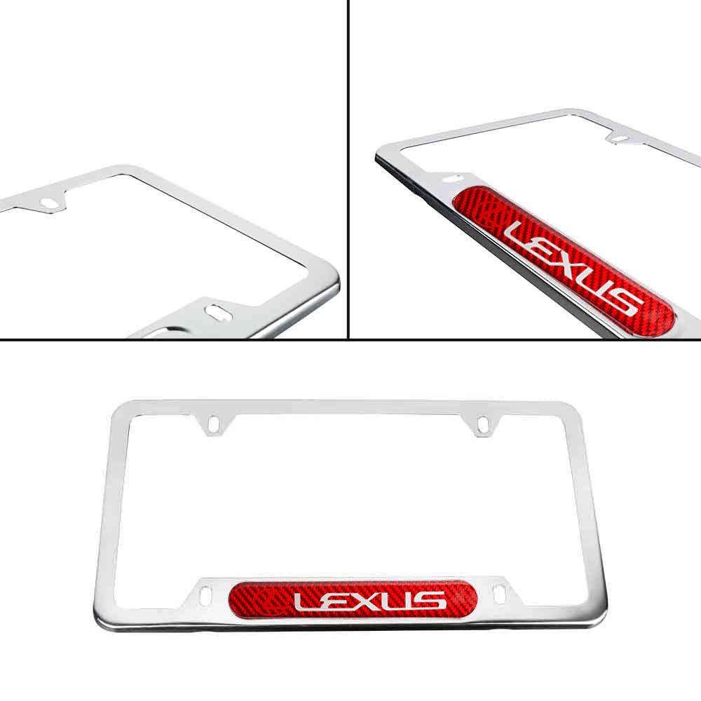 Brand New Universal 1PCS LEXUS Chrome Metal License Plate Frame